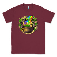 Burgundy St. Patrick's Shamrock farm Classic Tee - CowGirlArtShop