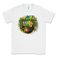 White St. Patrick's Shamrock farm Classic Tee - CowGirlArtShop