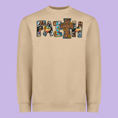 Faith Cross Heavyweight Sweatshirt Designed By Jahusdesignshop