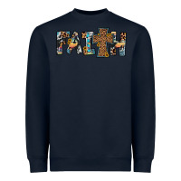 Navy faith cross Heavyweight Sweatshirt - JahusDesignShop
