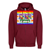 Burgundy what a beautiful day to respect other people's pronouns  tumbler Zipper Hoodie - JahusDesignShop