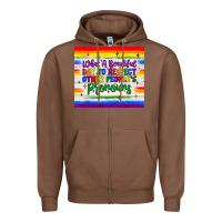 Chestnut what a beautiful day to respect other people's pronouns  tumbler Zipper Hoodie - JahusDesignShop