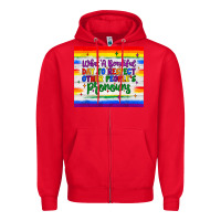 Red what a beautiful day to respect other people's pronouns  tumbler Zipper Hoodie - JahusDesignShop