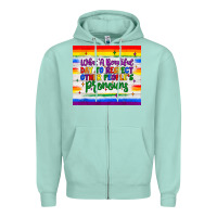 Seafoam what a beautiful day to respect other people's pronouns  tumbler Zipper Hoodie - JahusDesignShop
