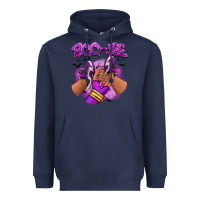 Navy Boo-jee Halloween afro sneakers Heavyweight Hoodie - RanaPortraitStore