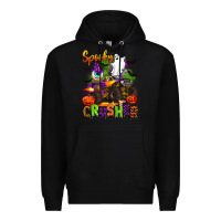 Black spooky cruhser with monster truck Premium Hoodie - Artiststas