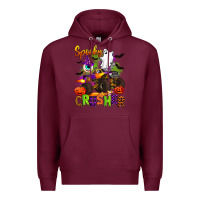 Burgundy spooky cruhser with monster truck Premium Hoodie - Artiststas