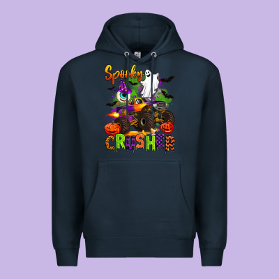 Spooky Cruhser With Monster Truck Premium Hoodie Designed By Artiststas