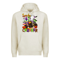 Oatmeal Heather spooky cruhser with monster truck Premium Hoodie - Artiststas