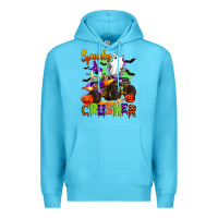 Ocean Blue spooky cruhser with monster truck Premium Hoodie - Artiststas