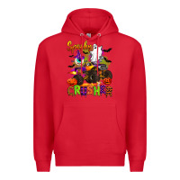 Red spooky cruhser with monster truck Premium Hoodie - Artiststas