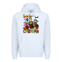 White spooky cruhser with monster truck Premium Hoodie - Artiststas