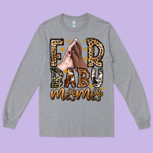 Fur Baby Mama Dog Long Sleeve Tee Designed By Cowhidedigitalart