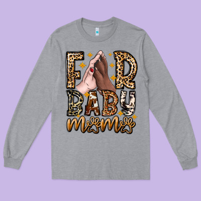 Fur Baby Mama Dog Long Sleeve Tee Designed By Cowhidedigitalart
