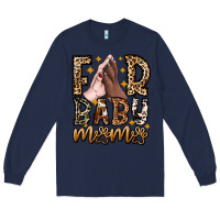 Navy Fur Baby Mama Dog Long Sleeve Tee - CowhideDigitalArt