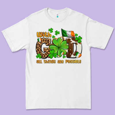 With God All Things Are Possible Premium Tee Designed By Oliviacreatesart