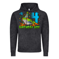Vintage Black birthday boy frog age 4 Vintage Hoodie - LillyAllenDesigns