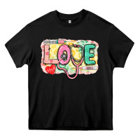 Black love nursing leopard background Heavy Core Tee - CowGirlArtShop