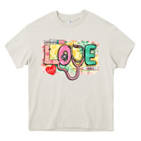 Cream love nursing leopard background Heavy Core Tee - CowGirlArtShop
