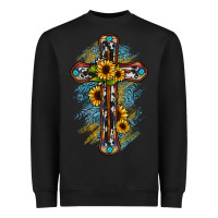 Black cross Heavyweight Sweatshirt - JahusDesignShop