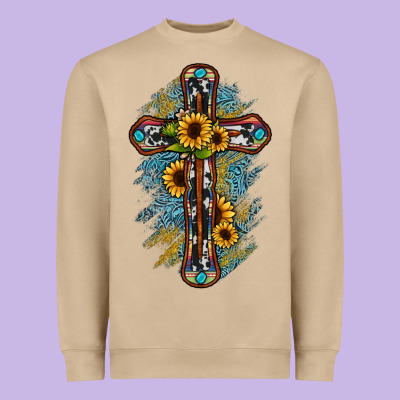 Cross Heavyweight Sweatshirt Designed By Jahusdesignshop