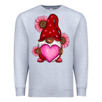 Heather Grey Valentine's Day afro gnome Premium Sweatshirt - RanaPortraitStore