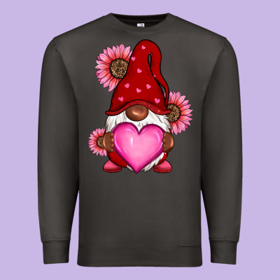 Valentine's Day Afro Gnome Premium Sweatshirt Designed By Ranaportraitstore