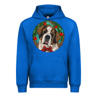 Cobalt Christmas St. Bernard Urban Hoodie - RanaPortraitStore