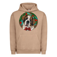 Pigment Burro Christmas St. Bernard Urban Hoodie - RanaPortraitStore