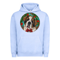 Pigment Grape Ice Christmas St. Bernard Urban Hoodie - RanaPortraitStore