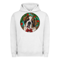 Pigment Lunar Rock Christmas St. Bernard Urban Hoodie - RanaPortraitStore