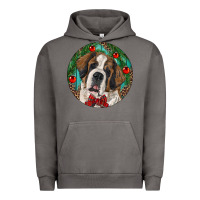 Pigment Tornado Christmas St. Bernard Urban Hoodie - RanaPortraitStore