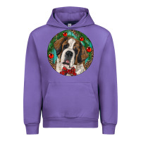Tulip Christmas St. Bernard Urban Hoodie - RanaPortraitStore