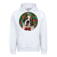 White Christmas St. Bernard Urban Hoodie - RanaPortraitStore