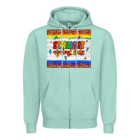 Seafoam straight against hate tumbler Zipper Hoodie - JahusDesignShop