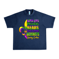 Navy mardi gras parades beads french quarter beignets Urban Heavy Tee - FaDigitalArtStudio