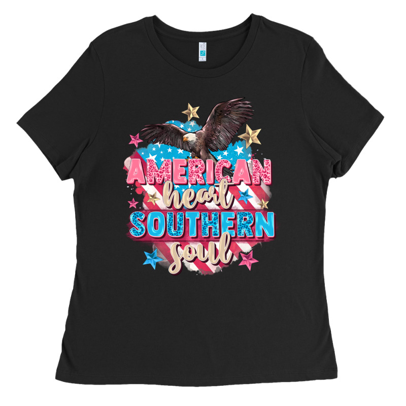 American Heart Southern Soul 4th Of July Ladies Tee by FaDigitalArtStudio | Teevron