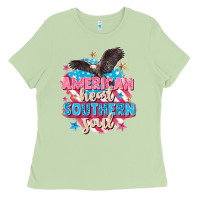 Matcha American heart southern soul 4th of july Ladies Tee - FaDigitalArtStudio