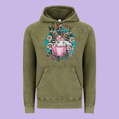 Happy Easter Vintage Hoodie Designed By Cowhidedigitalart