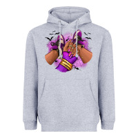 Heather Grey Halloween afro sneakers Heavyweight Hoodie - RanaPortraitStore