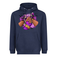 Navy Halloween afro sneakers Heavyweight Hoodie - RanaPortraitStore