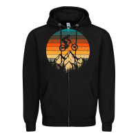 Black mountainbike downhill retro vintage gift   mountain bike Zipper Hoodie - DesigneFamous