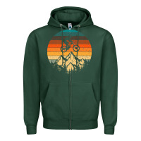 Sports Green mountainbike downhill retro vintage gift   mountain bike Zipper Hoodie - DesigneFamous
