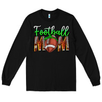 Black football mom Long Sleeve Tee - CowhideDigitalArt