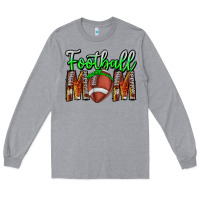 Heather Grey football mom Long Sleeve Tee - CowhideDigitalArt
