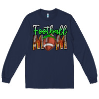 Navy football mom Long Sleeve Tee - CowhideDigitalArt