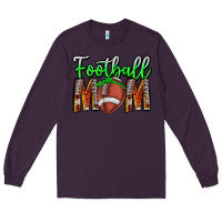 Plum football mom Long Sleeve Tee - CowhideDigitalArt