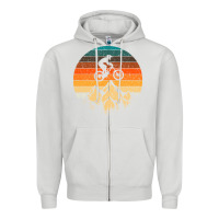 Dove Grey mountainbike downhill retro vintage gift   mountain bike Zipper Hoodie - DesigneFamous