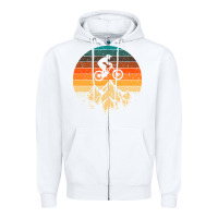 White mountainbike downhill retro vintage gift   mountain bike Zipper Hoodie - DesigneFamous