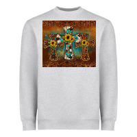 Heather Grey cross tumbler Heavyweight Sweatshirt - JahusDesignShop